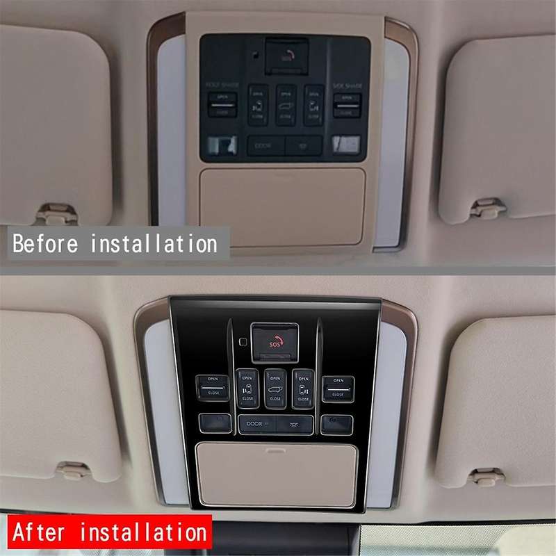 Car Gloss Black Front Reading Light Frame Interior Accessories for Alphard/vellfire 40 Series 2023+