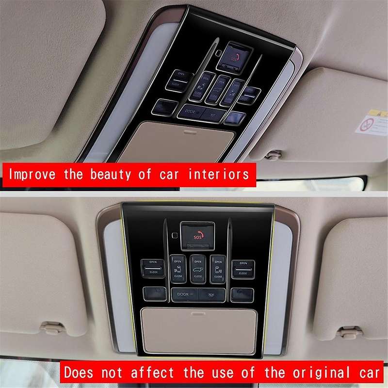 Car Gloss Black Front Reading Light Frame Interior Accessories for Alphard/vellfire 40 Series 2023+
