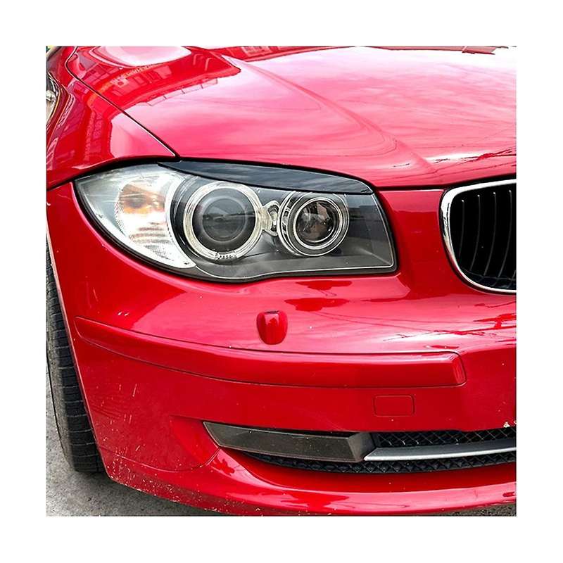 Car Gloss Black Headlight Lamp Eyebrows Cover Trim for 1 Series E81 E82 E87 E88 2008-2013 Car Eyeli
