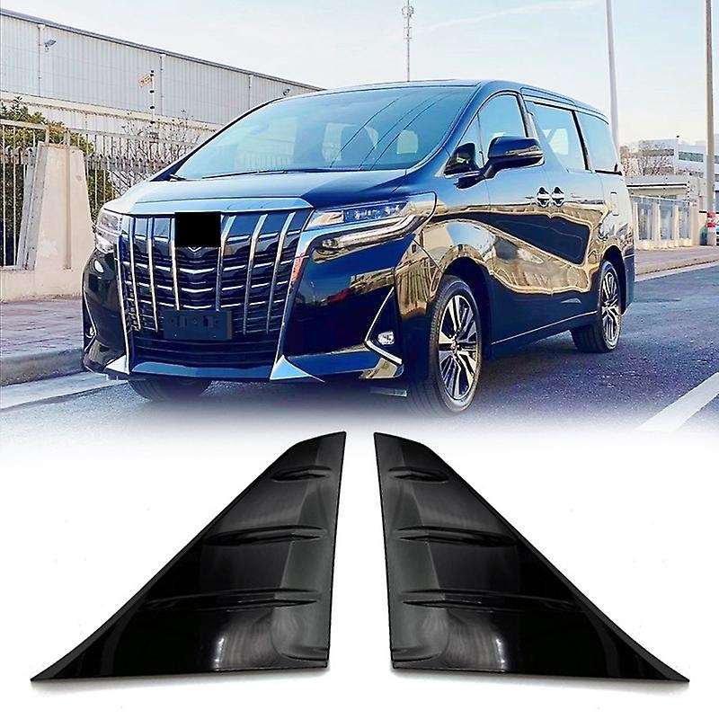 Car Gloss Black Side Window Louver Cover Trim Window Pillar Post Trim for Alphard Vellfire 2016-2020