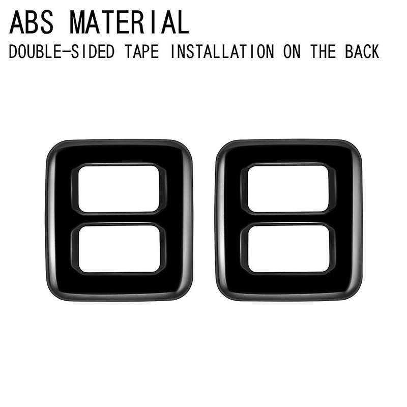 Car Gloss Black Middle Row Seat Outer Side Button Trim Frame Interior Accessories for Alphard 40 Se