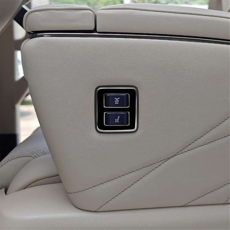 Car Gloss Black Middle Row Seat Outer Side Button Trim Frame Interior Accessories for Alphard 40 Se