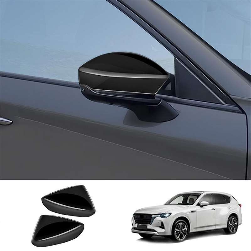 Car Gloss Black Rearview Side Mirror Cover Trim Frame Side Mirror Caps for -60 2022 2023