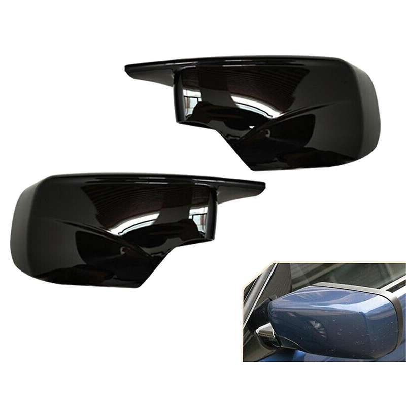 Car Gloss Black Ox Horn Rearview Side Mirror Cover for 3 Series E46 1998-2005 5 Series E39 1995-200