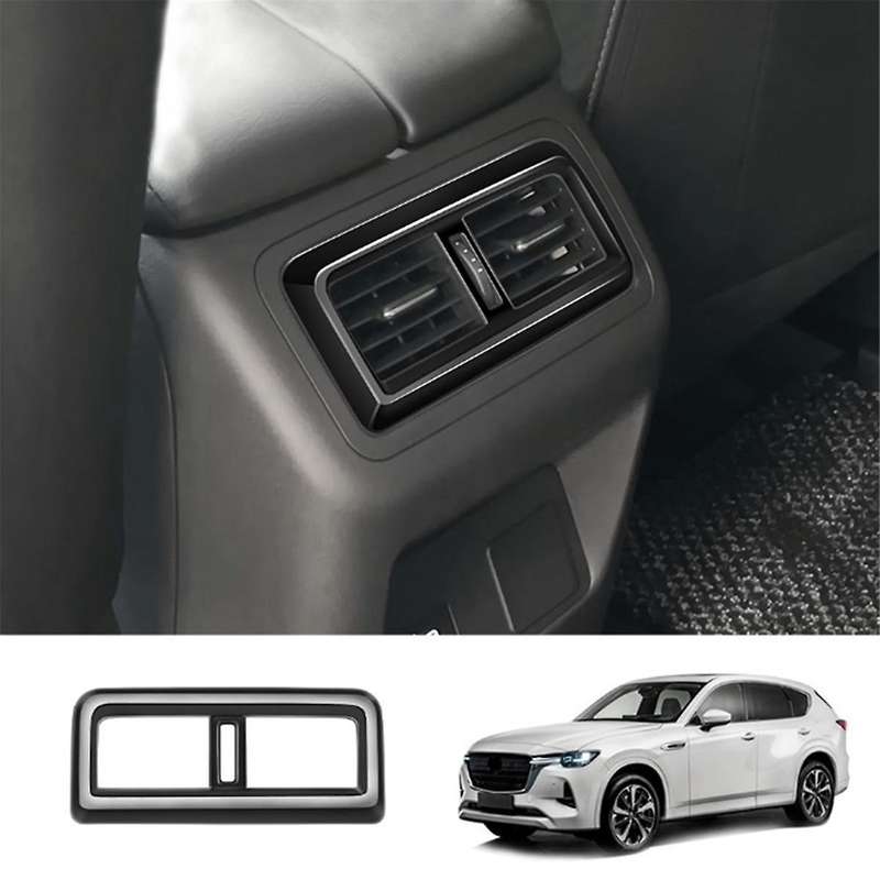 Car Gloss Black Rear Air Conditioner Vent Outlet Trim Inner Frame for -60 2022-2023 RHD Car Accessor