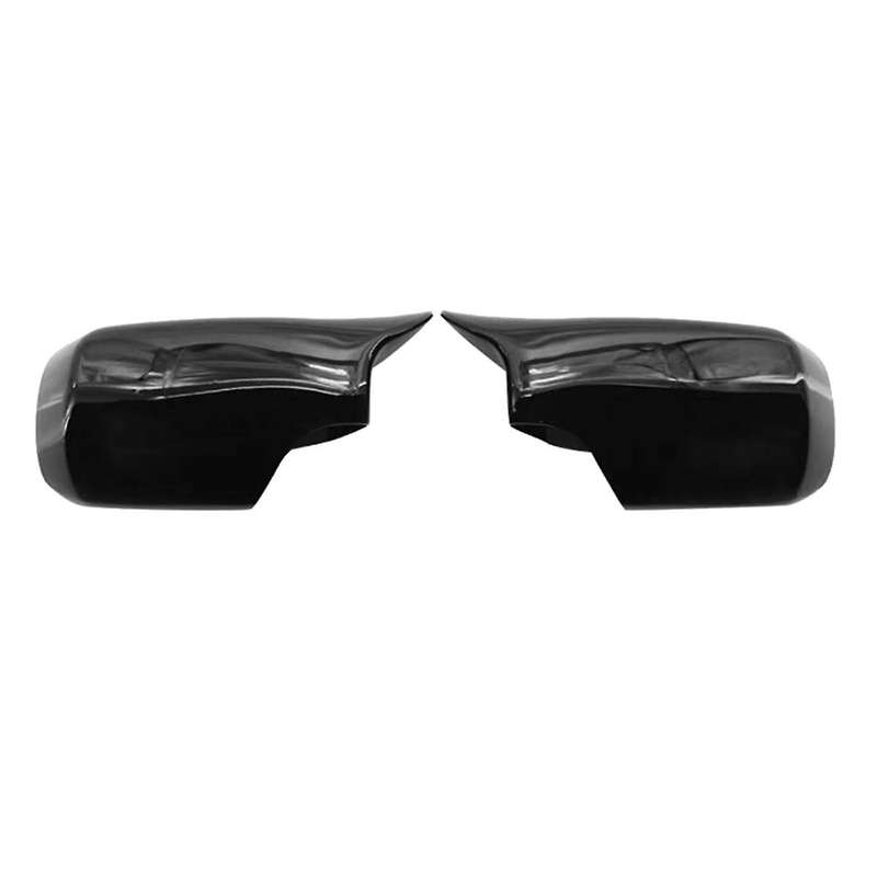Car Gloss Black Ox Horn Rearview Side Mirror Cover for 3 Series E46 1998-2005 5 Series E39 1995-2004