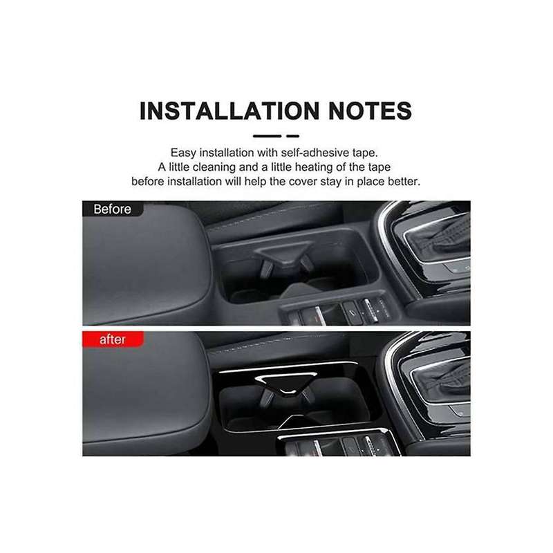 Car Glossy Black Center Console Water Cup Holder Cover Trim Stickers for -v Xrv Xr-v 2022+ Rhd