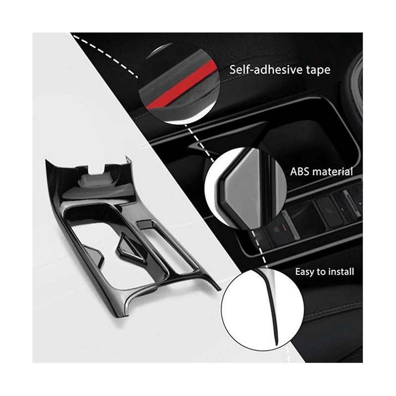 Car Glossy Black Center Console Water Cup Holder Cover Trim Stickers for -v Xrv Xr-v 2022+ Rhd