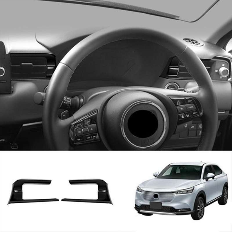 Car Glossy Black Dashboard Side Vent Housing Outlet Frame Cover Trim for -V Vezel 2021 2022 2023