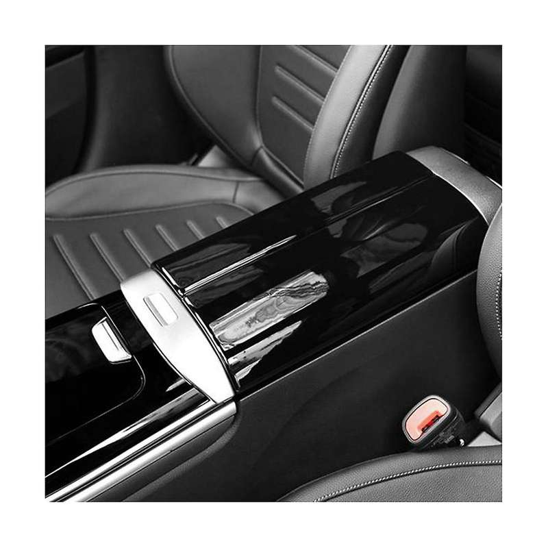 Car Glossy Black Center Console Armrest Box Panel Cover Decoration Stickers for C Class W206 2021 2