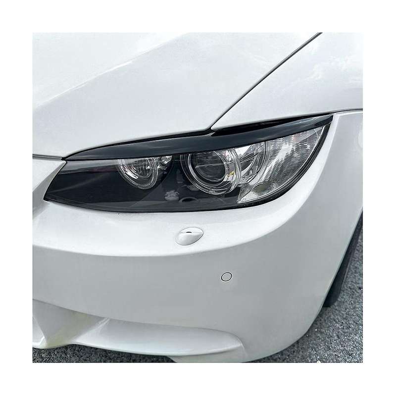 Car Glossy Black Headlights Eyebrows HeadLight Trim Stickers for 3 Series E90 2005-2012 Accessories