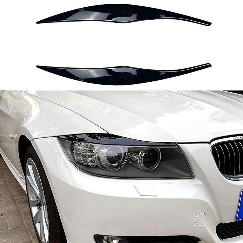 Car Glossy Black Headlights Eyebrows Eyelids Cover for Bmw 3 Series