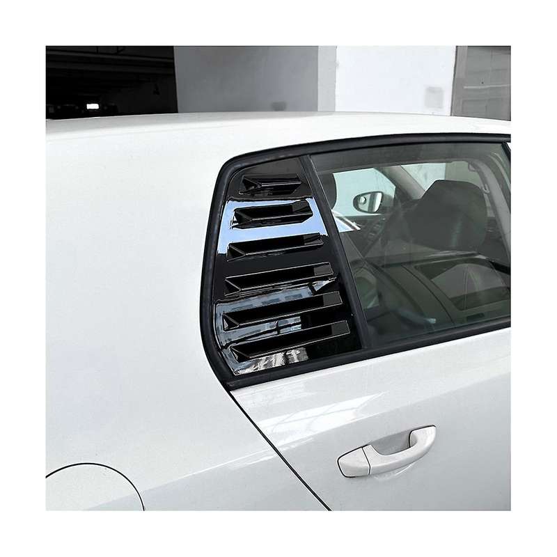 Car Glossy Black Rear Windows Triangle Louver Cover Stickers for Golf 6 Mk6 2008-2012 Cover