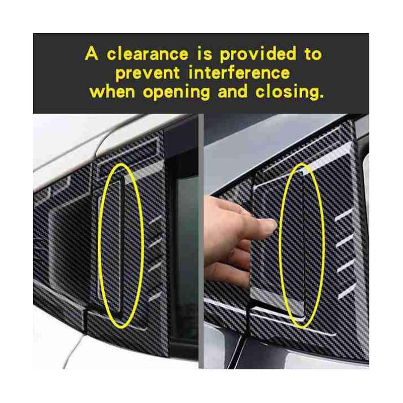 Car Glossy Black Rear Window Triangle Louver Shutter Cover Trim Window Side Vent Trim for -v Vezel 2