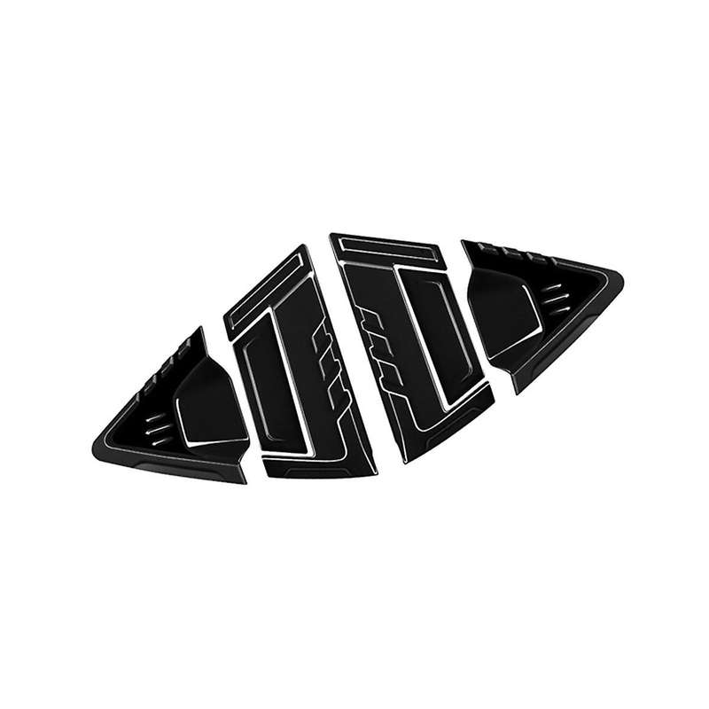 Car Glossy Black Rear Window Triangle Louver Shutter Cover Trim Window Side Vent Trim for -v Vezel 2