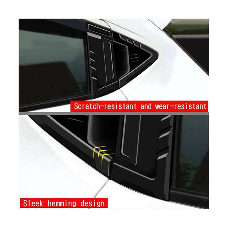 Car Glossy Black Rear Window Triangle Louver Shutter Cover Trim Window Side Vent Trim for -v Vezel 2