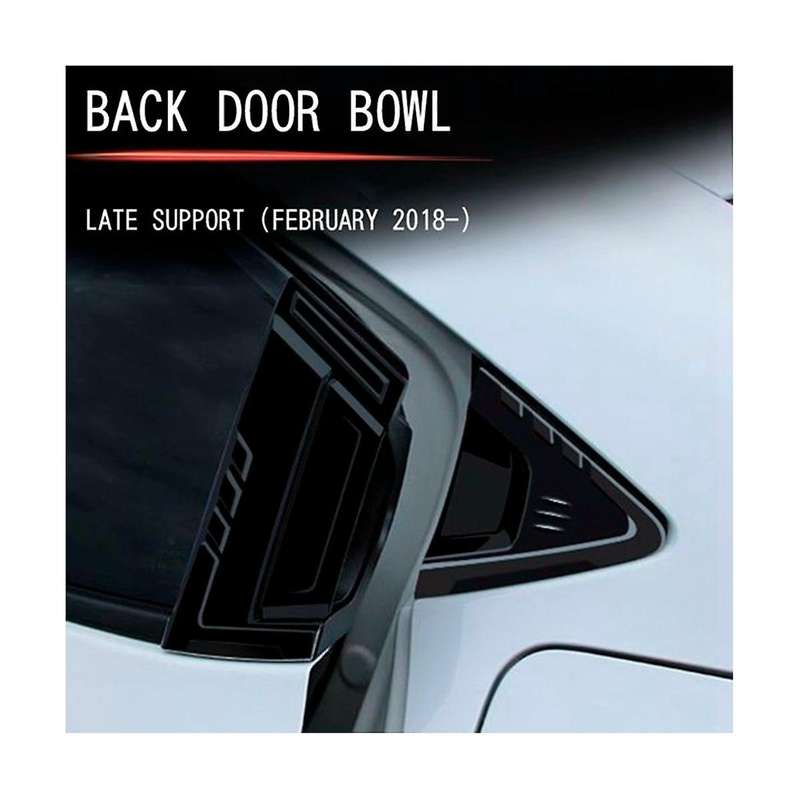 Car Glossy Black Rear Window Triangle Louver Shutter Cover Trim Window Side Vent Trim for -v Vezel 2