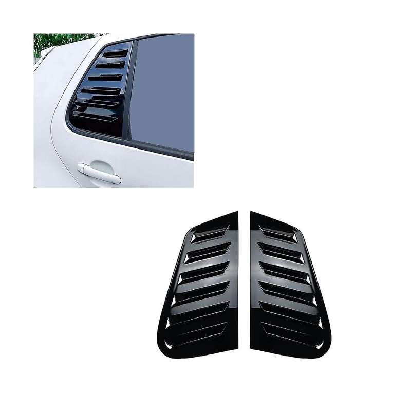 Car Glossy Black Rear Windows Triangle Louver Cover Stickers for Golf 4 Mk4 1997-2006 Cover