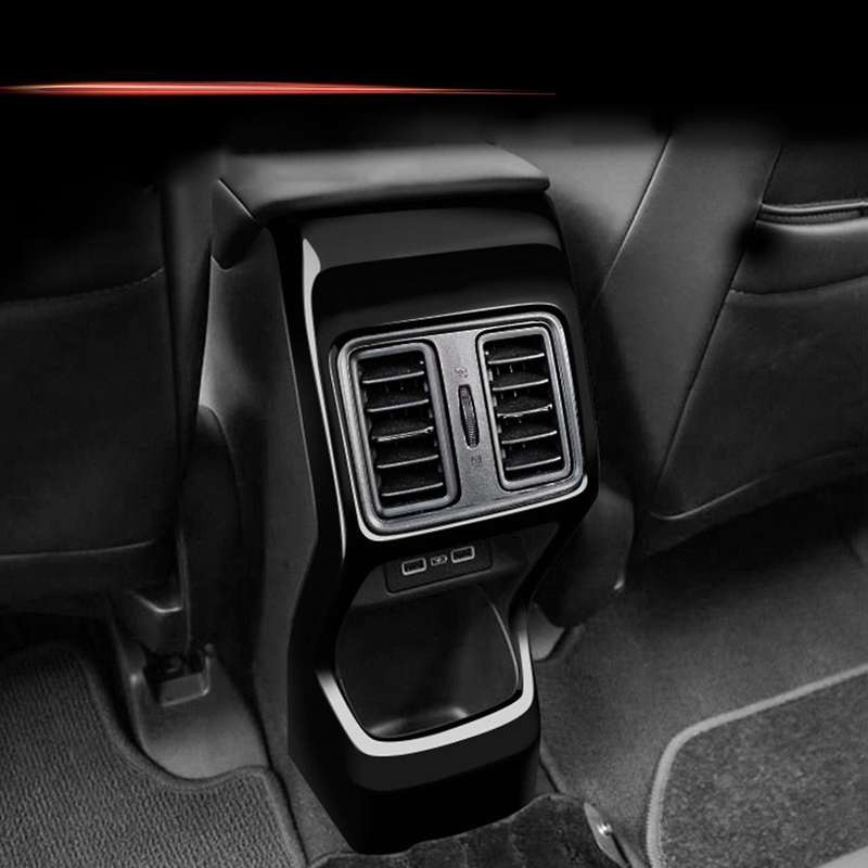Car Glossy Black Rear Vent Outlet Frame Compatible Honda Vezel HRV 2021 2022