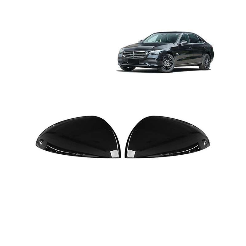 Car Glossy Black Side Door Rearview Mirror Cover Cap for C Class W206 2021 2022
