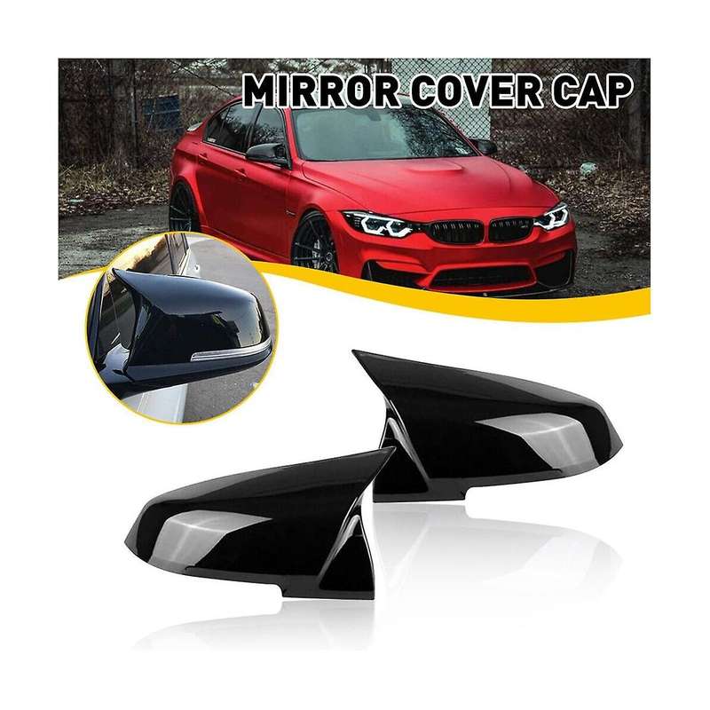 Car Glossy Black Rearview Side Mirror Cover for M2 F30 F20 I3 X1 Side Door Rearview Cover Caps