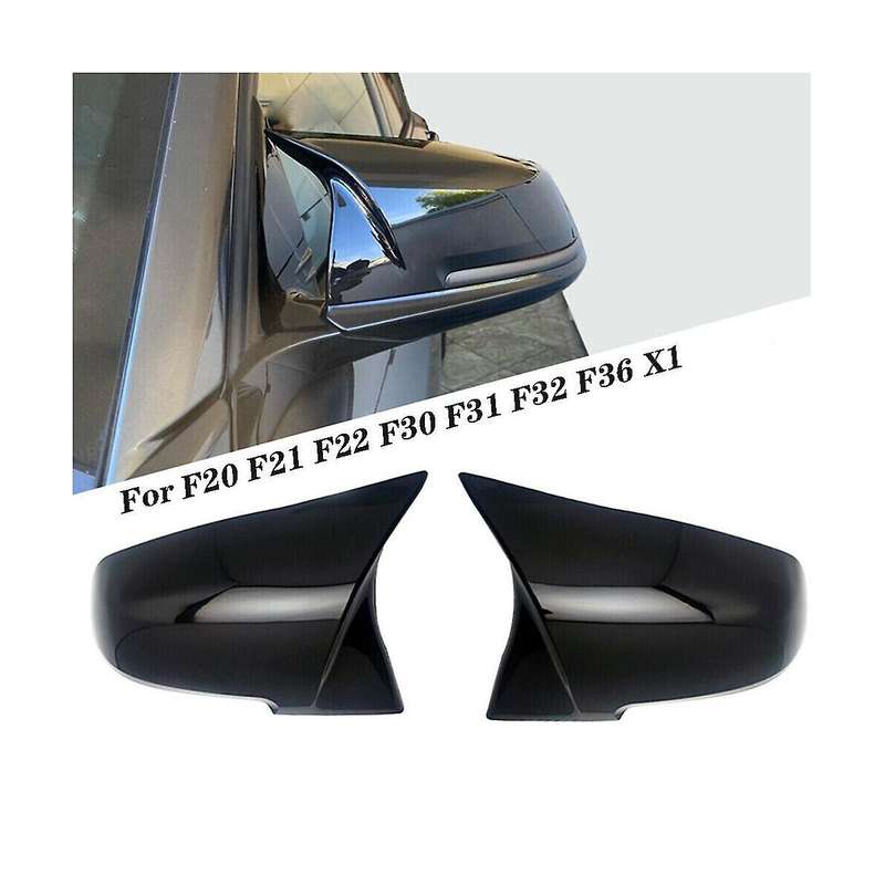 Car Glossy Black Rearview Side Mirror Cover for M2 F30 F20 I3 X1 Side Door Rearview Cover Caps