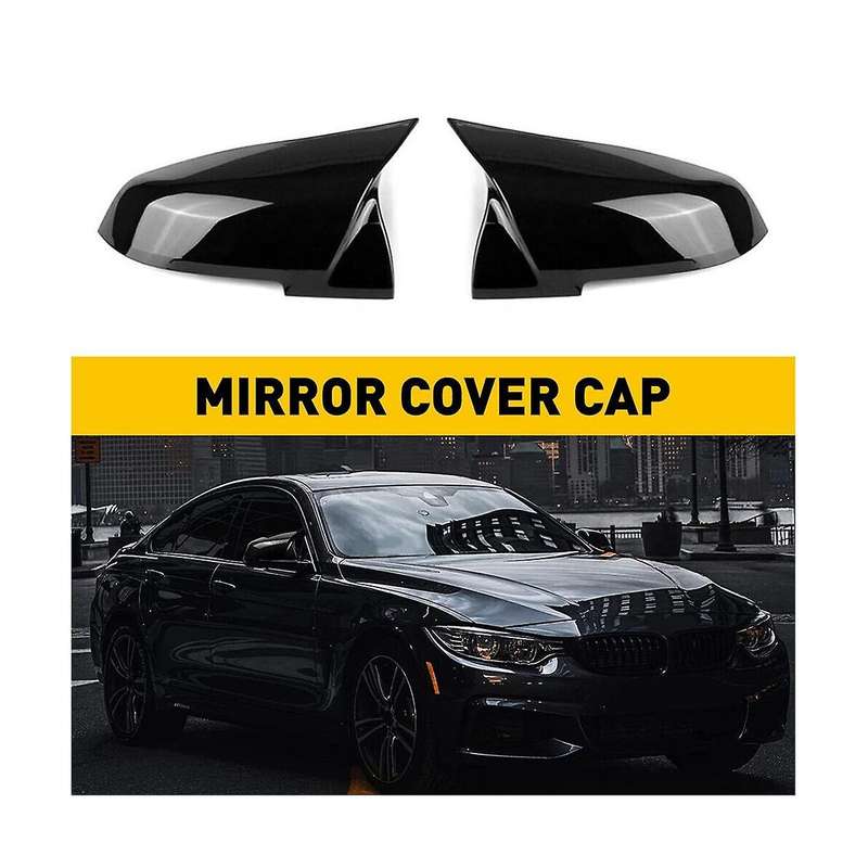 Car Glossy Black Rearview Side Mirror Cover for M2 F30 F20 I3 X1 Side Door Rearview Cover Caps