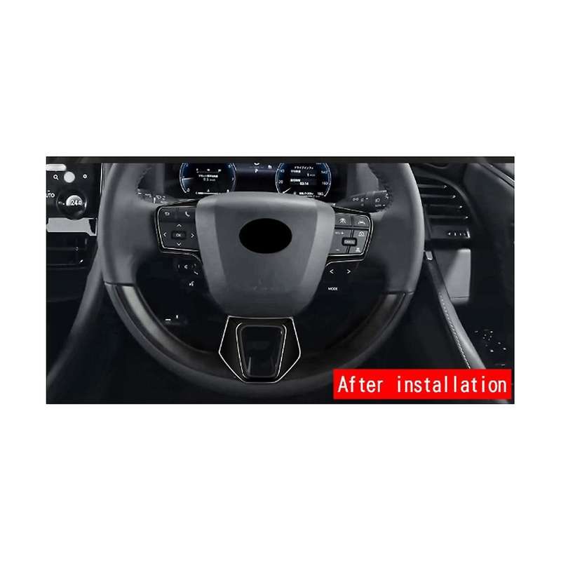 Car Glossy Black Steering Wheel Trim Frame Cover Sticker Car Inner Accessories for Alphard 40 Series