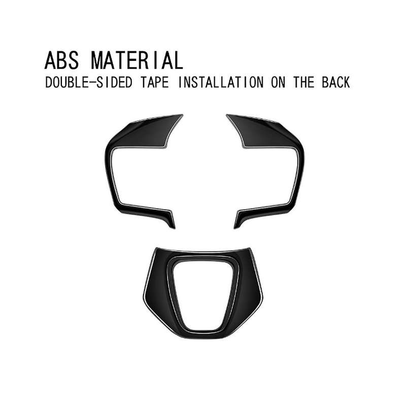 Car Glossy Black Steering Wheel Trim Frame Cover Sticker Car Inner Accessories for Alphard 40 Series