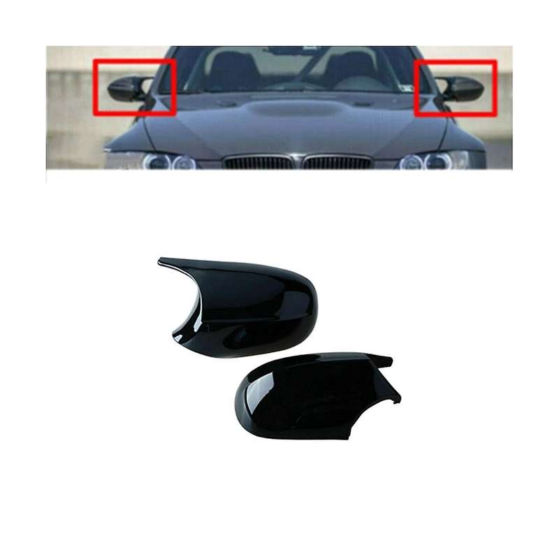 Car Glossy Black Rearview Mirror Cover Side Mirror Case Trim for 3 Series E90 E91 E92 E93 2008-2013