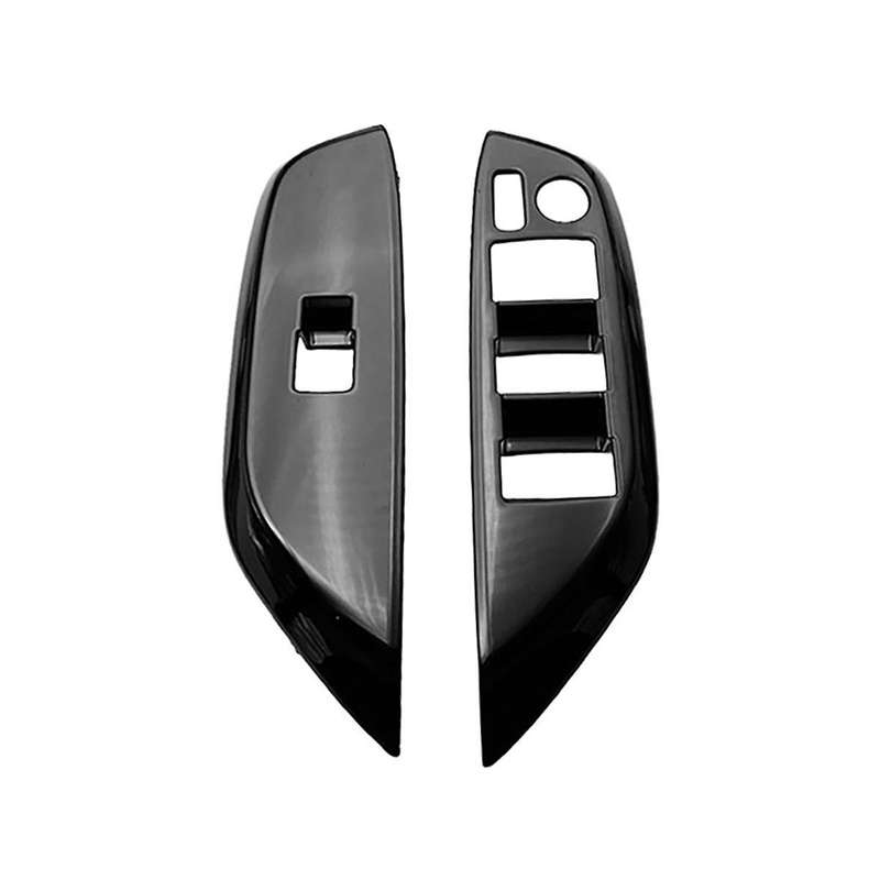 Car Glossy Black Window Glass Lift Button Trim Switch Cover Door Armrest Panel for Yaris 2020-2023