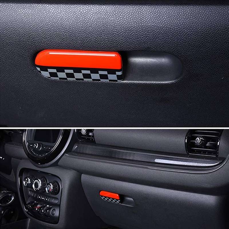Car Glove Box Handle Storage Box Trim Cover Interior Decoration Sticker for S Jcw F54 F60 Red