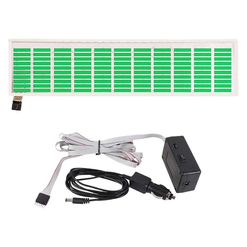 Car Green LED Music Rhythm Flash Light Sound Activated Sensor Equalizer Rear Windshield Sticker Styl
