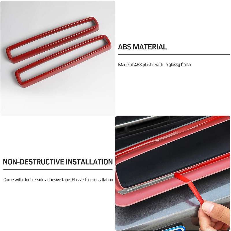 Car Grill Insert ABS Grill Cover Decoration Kit External Accessories for 2015-2019
