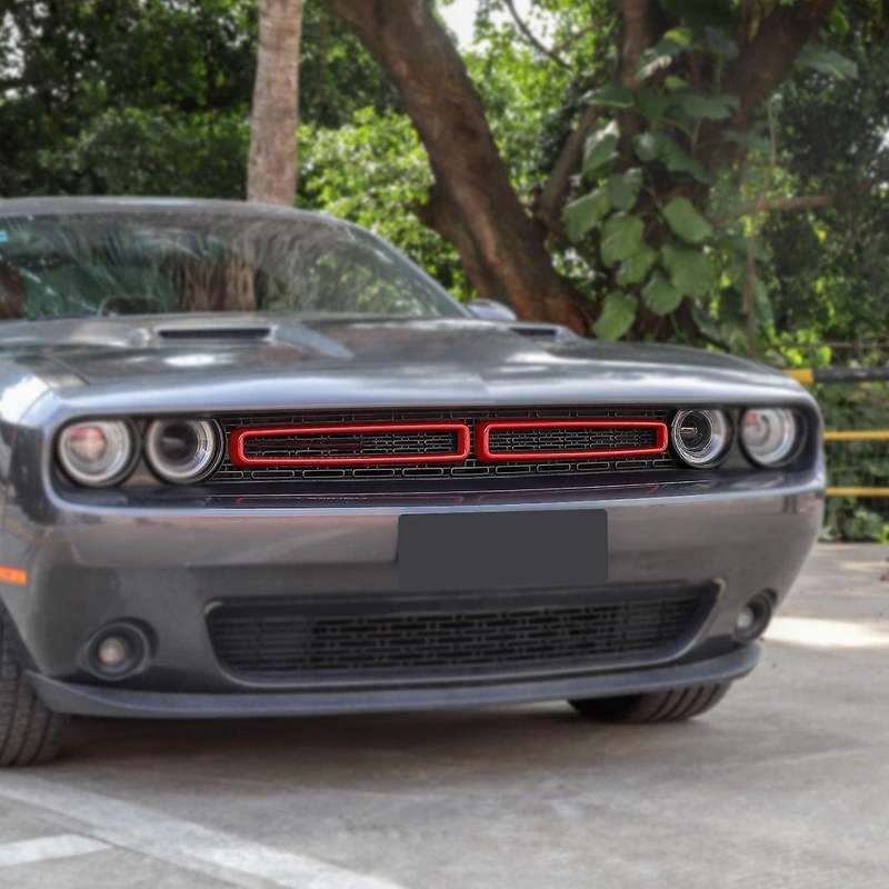 Car Grill Insert ABS Grill Cover Decoration Kit External Accessories for 2015-2019