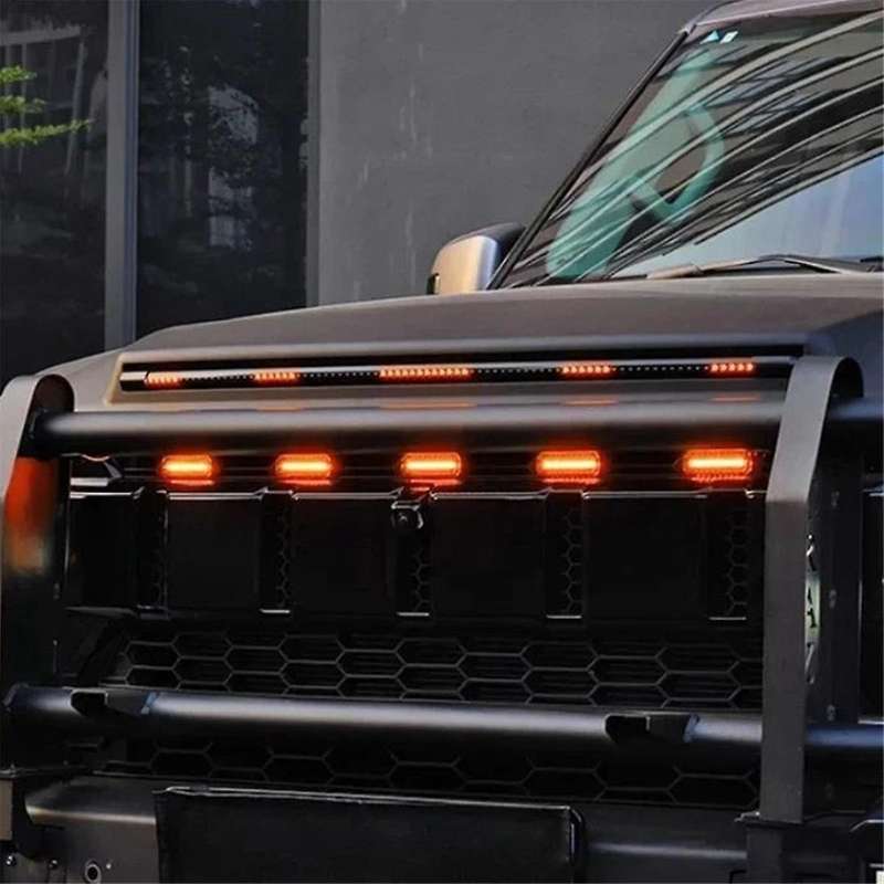 Car Grille Small Yellow Light for Jetour Traveler 2023 2024 Modification LED Light Decoration Access