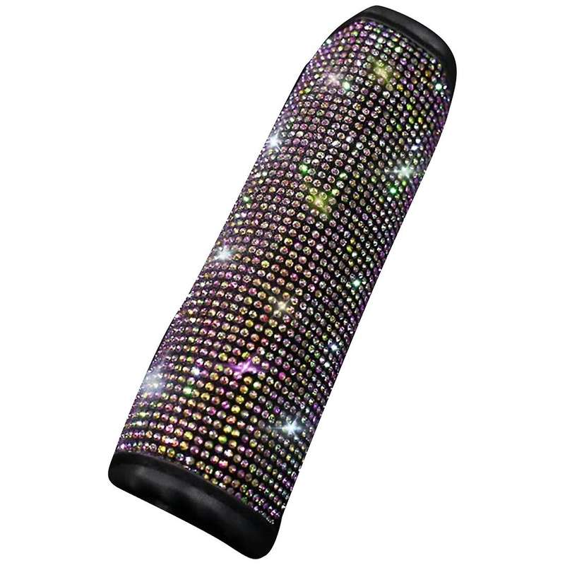 Car Handbrake Cover Cushion Gloss Rhinestone Car Decoration Products PU Car Interior Accessories
