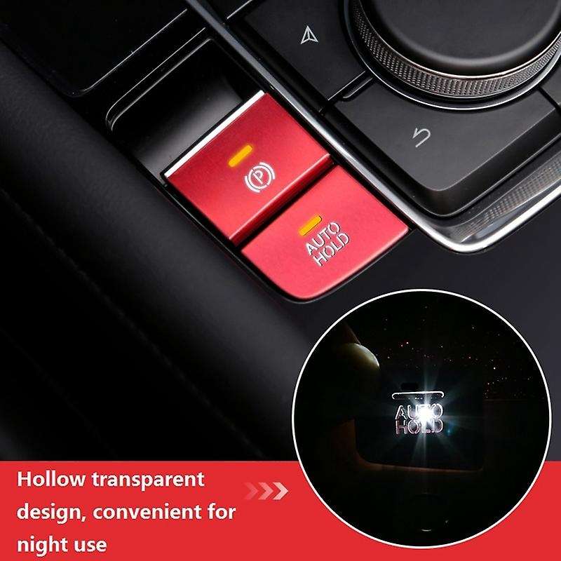 Car Handbrake Parking Brake AUTO HOLD & Multimedia Button Cover Frame Trim Sticker for 3 Axela -30 2