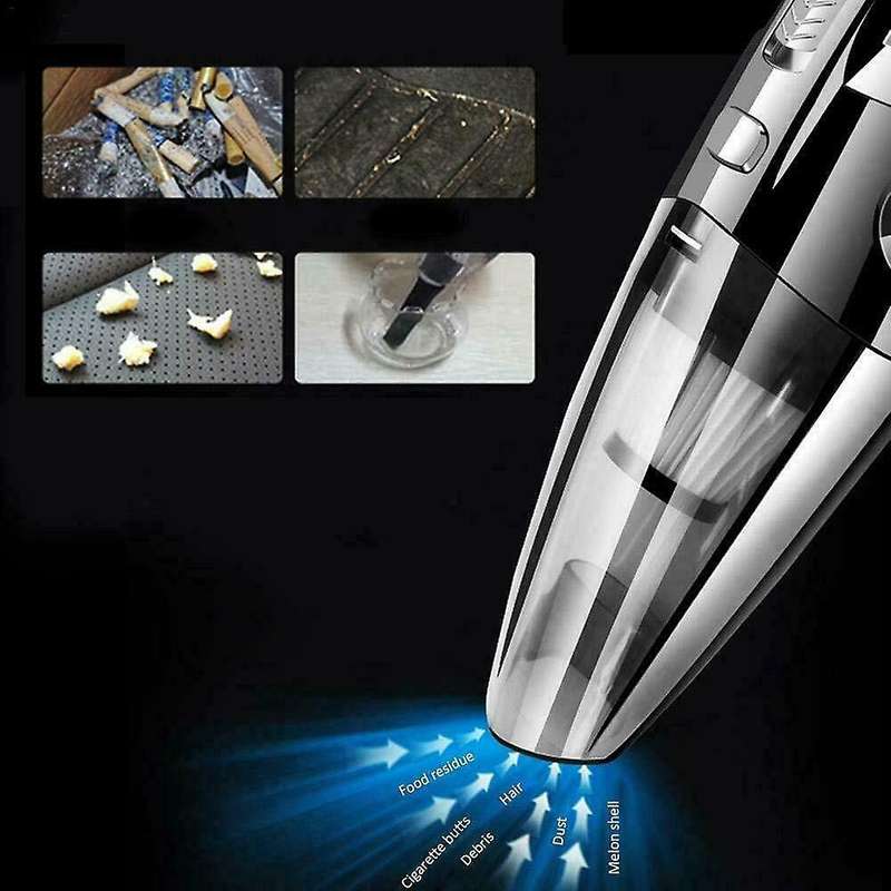 Car Handheld Wireless Vacuum Cleaner Wet&Dry Portable Cordless Powerful Cyclone Suction for Auto Hom