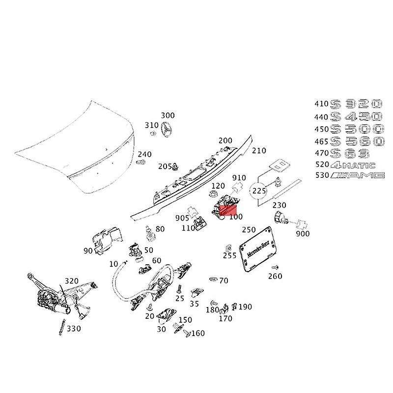 Car Handle Rear Camera Backup Camera for W205 W222 W117 A2227500893