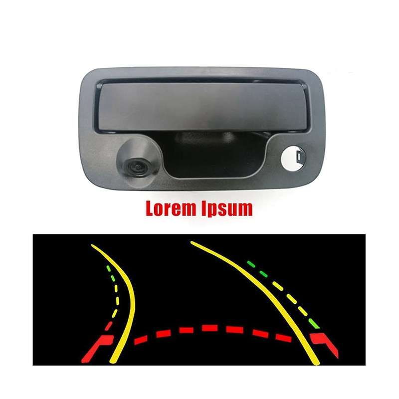 Car Handle Night Vision Wateproof Parking Reverse Backup Camera for Pickup Truck 10-20 Dynamic