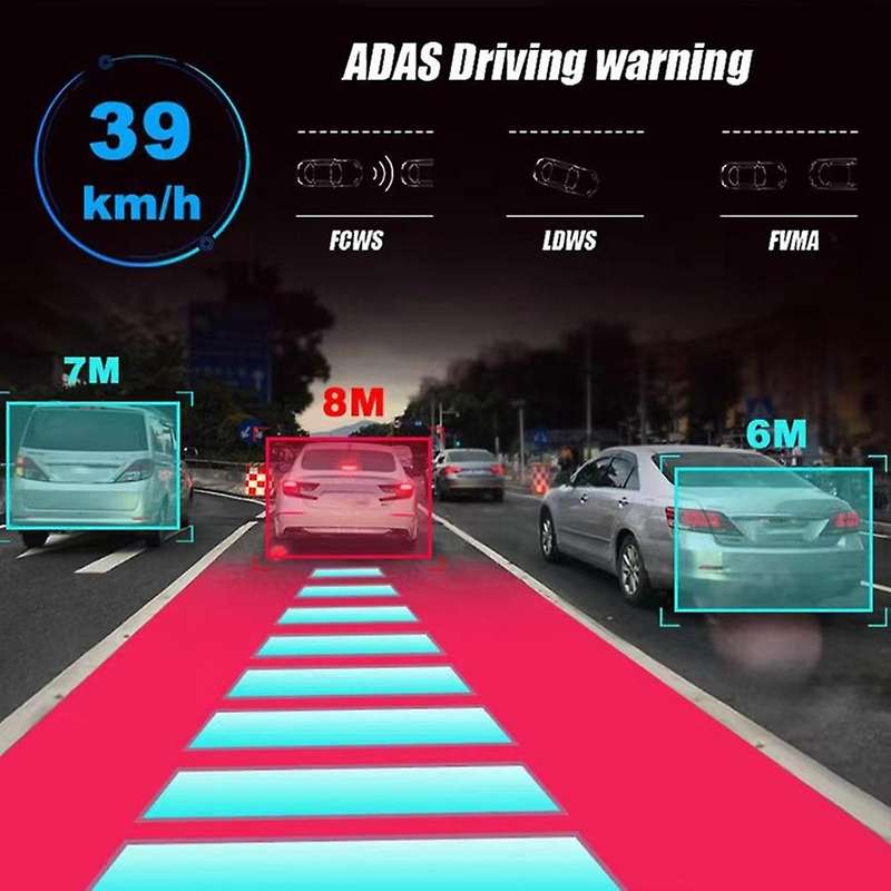 Car Hard Disk Video Recorder 1080p Driving Recorder Parking Monitor Camera Adas Night Vision , 16g