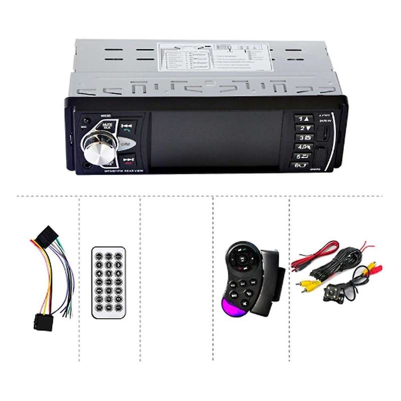 Car Hd 4.1inch Bluetooth Mp5 Player Reversing Screen Radio Player Universal 4022d+steering Wheel Re
