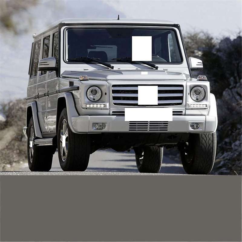 Car Head Light Bezel Grille LED Daytime Running Light for W463 G63 1990-2018 Silver