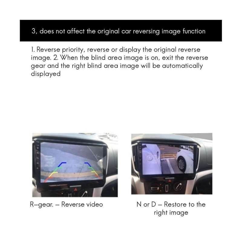 Car HD 1080P Right Blind Spot Camera USB Connected to Android Screen Car Assist System Rearview Mirr