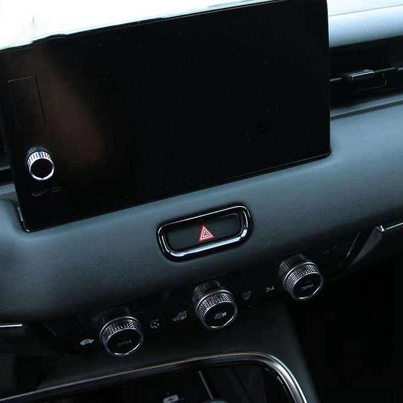 Car Hazard Emergency Light Frame Warning Lamp Switch Silver