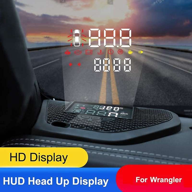 Car Head Up Display HD Projector Screen HUD Overspeed Alarm for JL 2018 2019