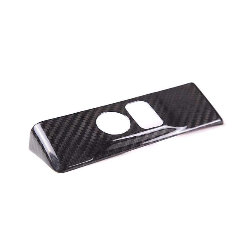 Car Headlight Adjustment Switch Trim Cover Carbon Fiber for R35 2008-2016 Interior Accessories(Blac