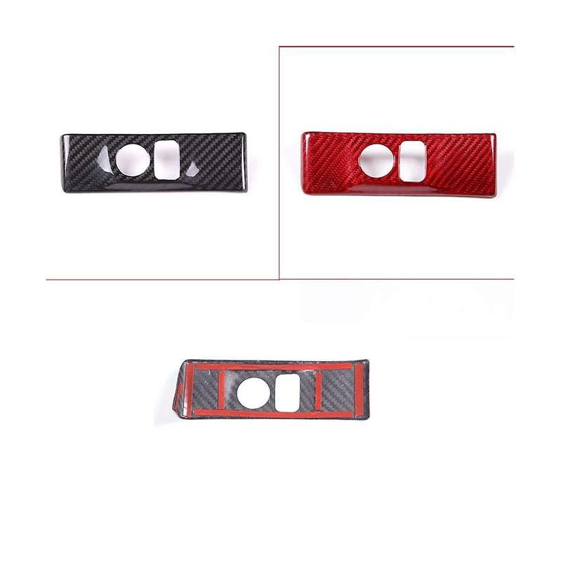 Car Headlight Adjustment Switch Trim Cover Carbon Fiber for R35 2008-2016 Interior Accessories(Blac