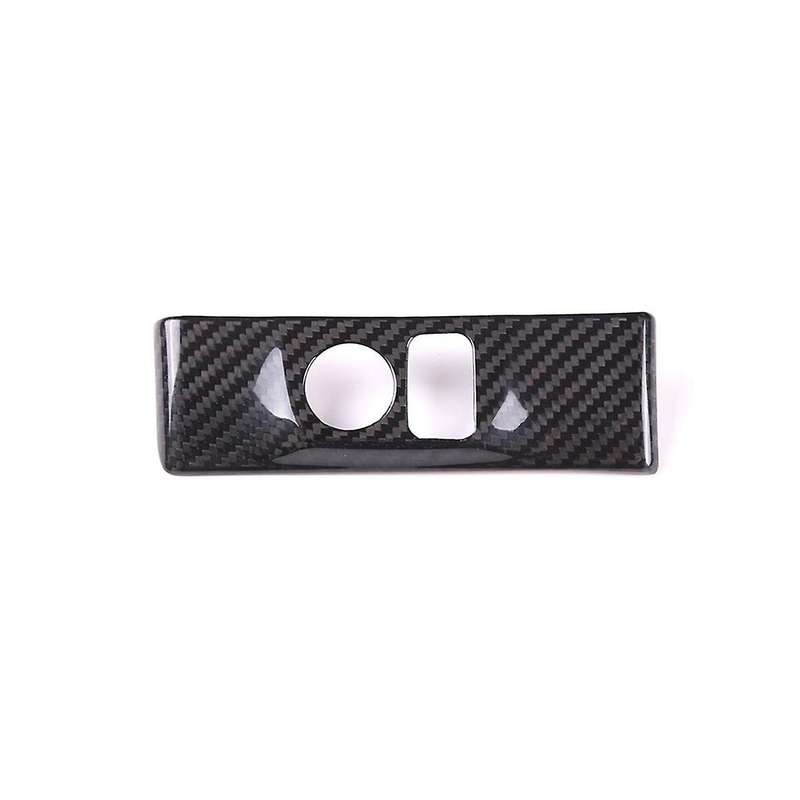 Car Headlight Adjustment Switch Trim Cover Carbon Fiber for R35 2008-2016 Interior Accessories(Blac